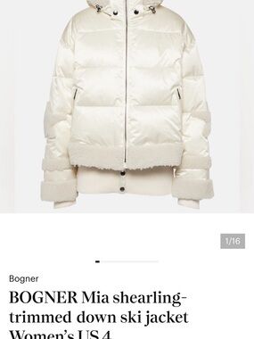 BOGNER Mia shearling-trimmed down ski jacket Women’s US 4
